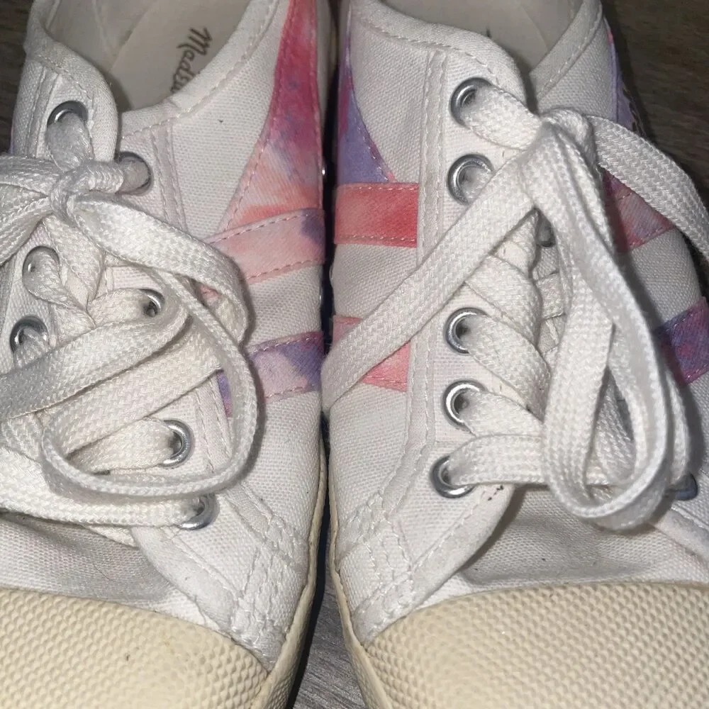 Gola x Madewell Coaster Tie Dye White Canvas Sneakers Women’s Size 6.